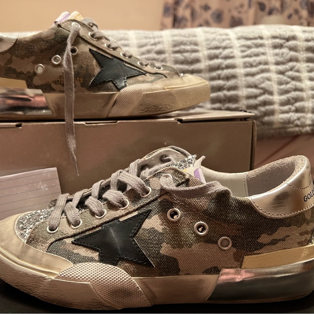 Golden Goose Camo and Glitter limited edition - size 38